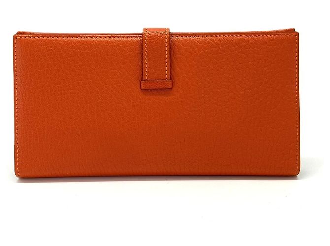 Hermès Cartera larga Hermes Bearn Classic Chevre Orange Naranja - vista 2