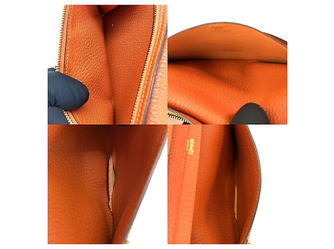 Hermès Cartera larga Hermes Bearn Classic Chevre Orange Naranja - vista 6