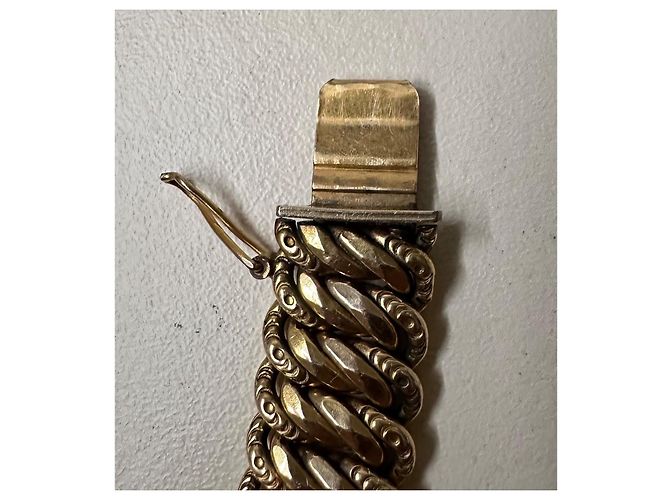 Simonetta Ravizza Bracciale Monet Vintage Catena Intrecciata Oro D'oro - vista 3