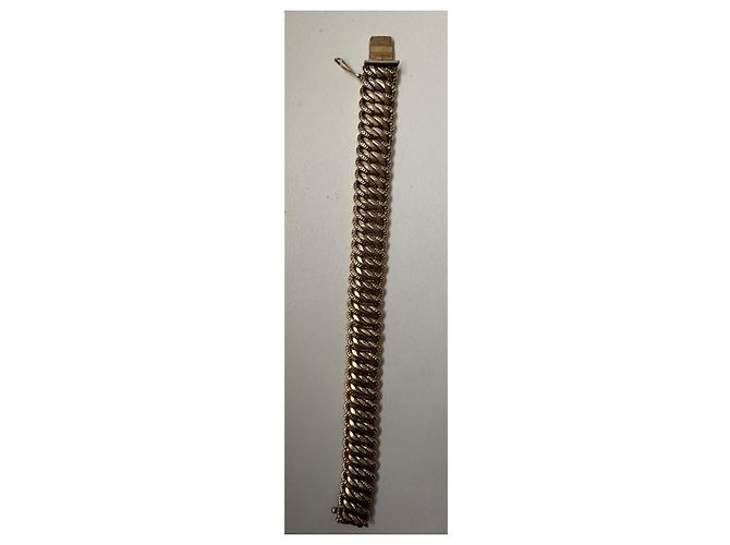 Simonetta Ravizza Bracciale Monet Vintage Catena Intrecciata Oro D'oro - vista 4
