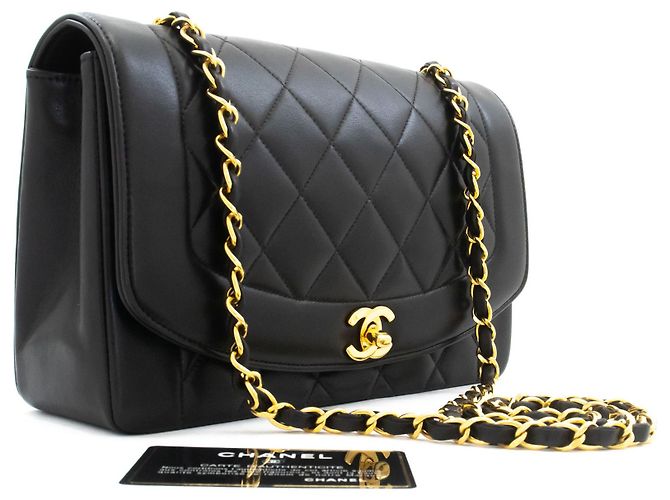 Chanel Vintage Diana Flap Quilted Lambskin Medium Black - view 3