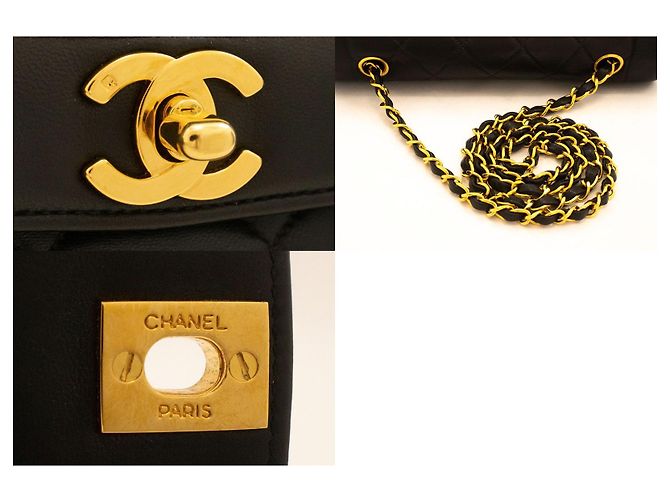 Chanel Vintage Diana Flap Quilted Lambskin Medium Black - view 7