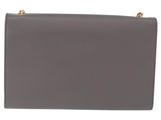 Saint Laurent Classic Monogram Tassel Leather Medium Marrone - vista 2