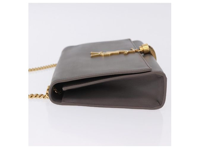 Saint Laurent Classic Monogram Tassel Leather Medium Marrone - vista 4