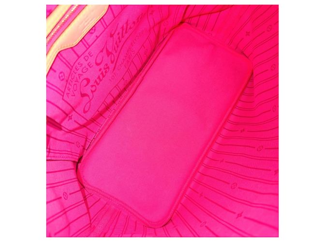 Borsa Tote Louis Vuitton Neverfull MM Marrone Rosa - vista 4