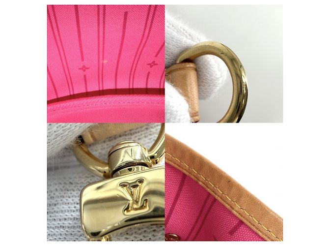 Borsa Tote Louis Vuitton Neverfull MM Marrone Rosa - vista 6