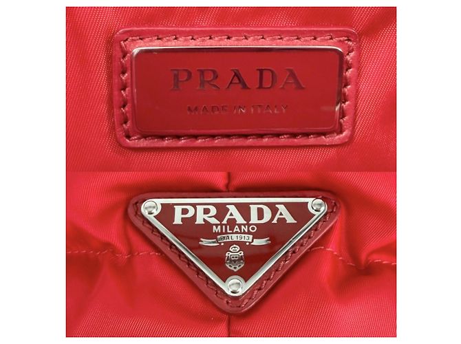 Prada gesteppte Re-Nylon Tote Bag für Damen Rot - Ansicht 5