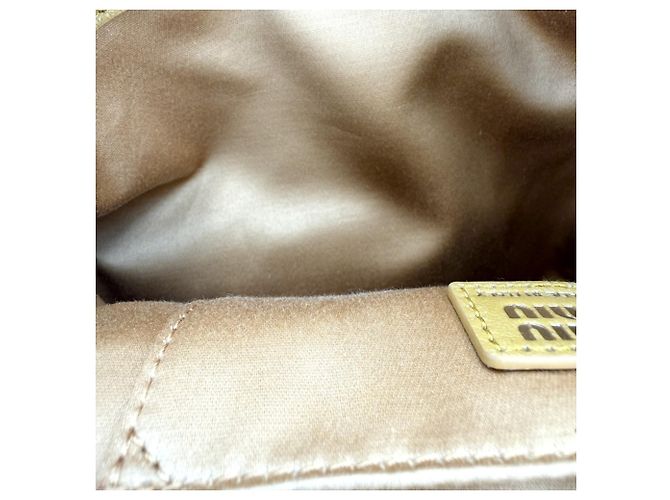 Mochila de couro para mulheres Miu Miu Amarelo - vista 9