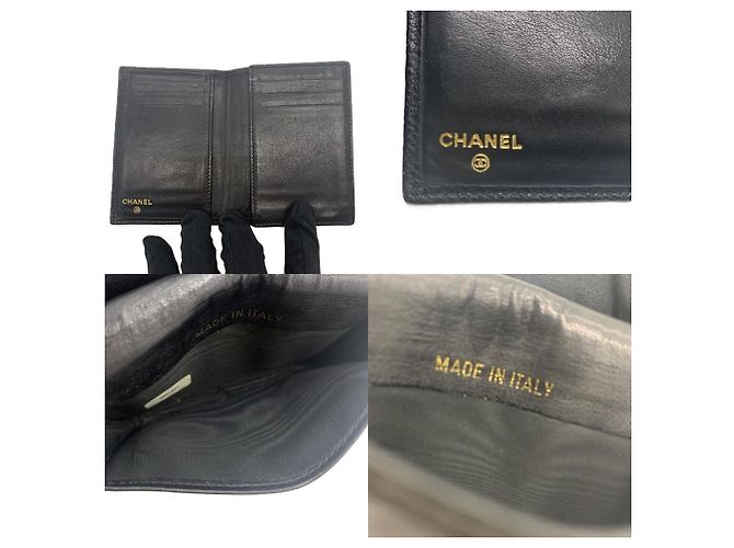 Tarjetero Chanel de piel de becerro granulada negra Negro - vista 5