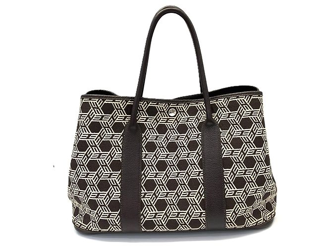 Hermès Borsa Tote Hermes Garden PM Marrone - vista 2