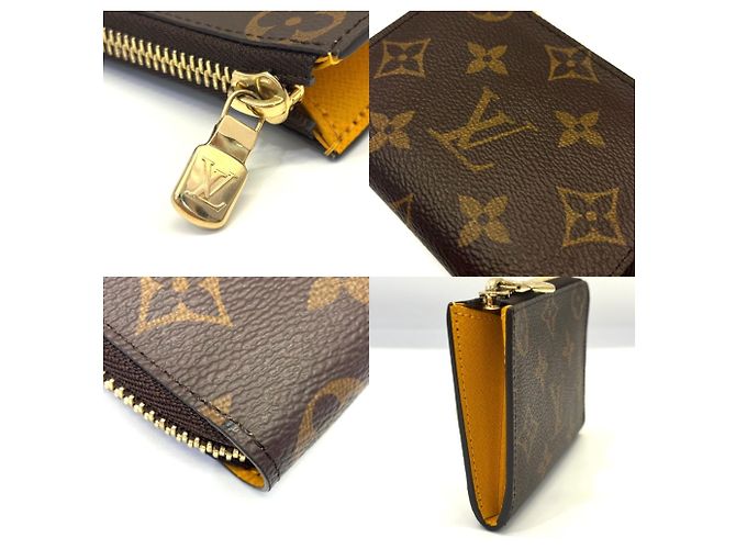 Monedero Louis Vuitton Monogram Castaño Amarillo - vista 4