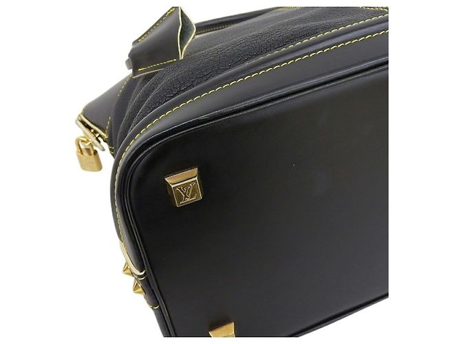 Borsa Louis Vuitton Suhali Lockit MM Nero - vista 4