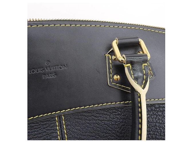 Borsa Louis Vuitton Suhali Lockit MM Nero - vista 8