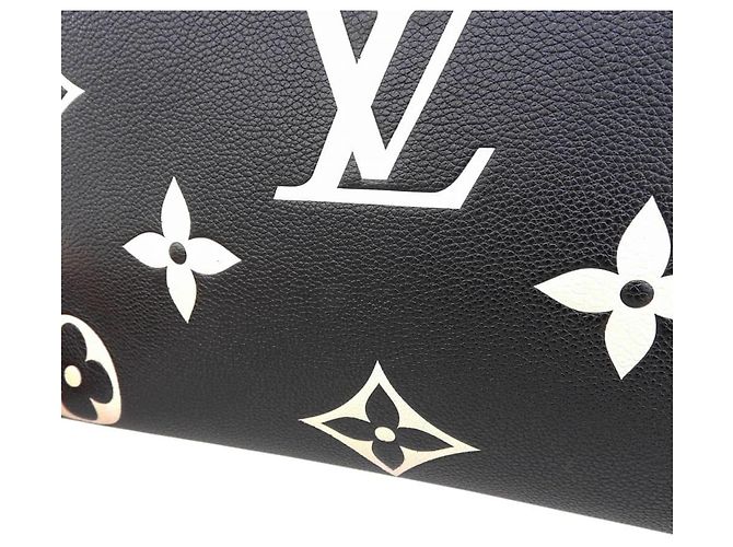 Borsa Tote Louis Vuitton Monogram Empreinte OnTheGo MM M45495 Nero Beige - vista 5