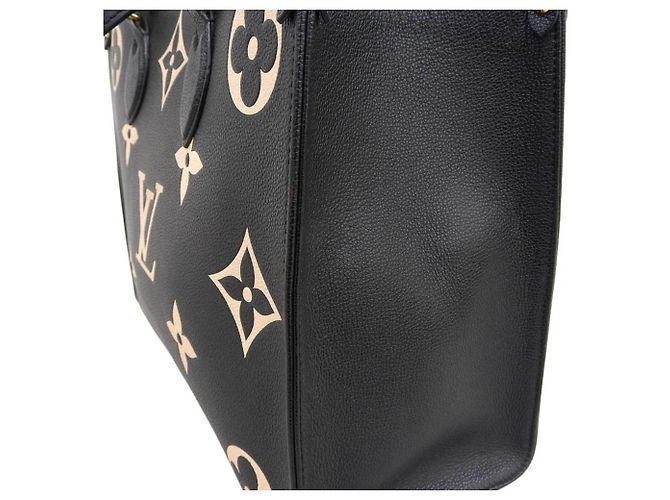 Borsa Tote Louis Vuitton Monogram Empreinte OnTheGo MM M45495 Nero Beige - vista 6