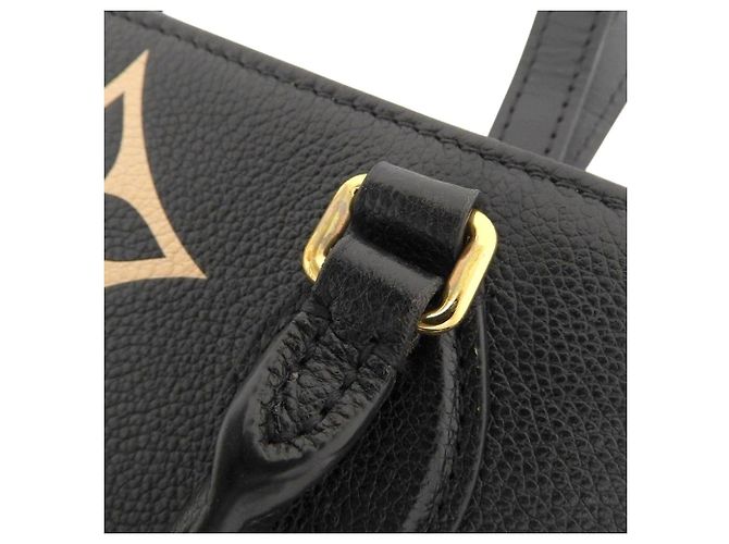 Borsa Tote Louis Vuitton Monogram Empreinte OnTheGo MM M45495 Nero Beige - vista 8