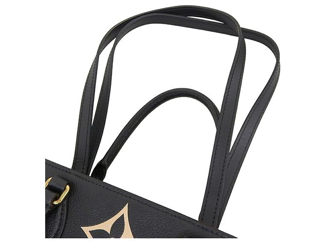 Borsa Tote Louis Vuitton Monogram Empreinte OnTheGo MM M45495 Nero Beige - vista 9
