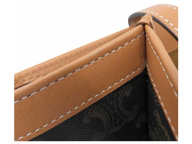 Céline Borsa Cabas Quadrata Small Triomphe Celine Marrone - vista 5