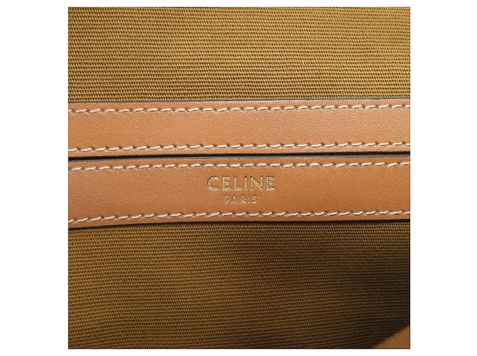 Céline Borsa Cabas Quadrata Small Triomphe Celine Marrone - vista 7