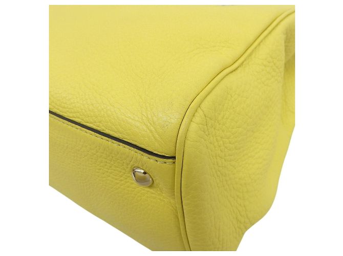 Borsa Tote Gucci Bamboo Shopper Large Giallo - vista 4