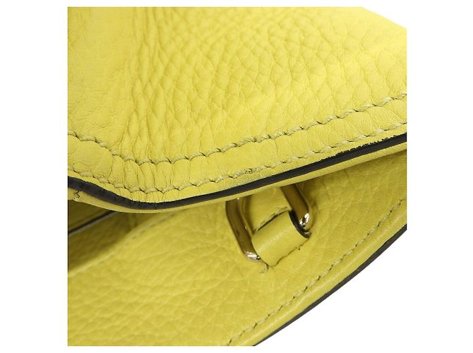 Borsa Tote Gucci Bamboo Shopper Large Giallo - vista 5