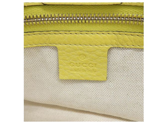 Borsa Tote Gucci Bamboo Shopper Large Giallo - vista 8