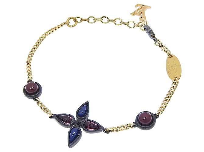 Bracciale Charm Louis Vuitton M61157 Nero Rosso Blu D'oro Bordò - vista 2
