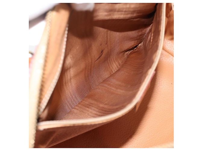Céline CELINE Borsa Mini Boston in tela Macadam PVC Pelle Marrone Oro Auth 197819A D'oro - vista 11