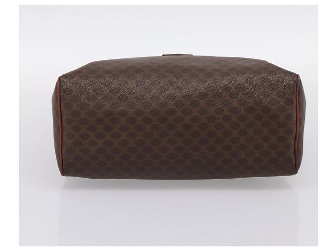 Céline CELINE Borsa Mini Boston in tela Macadam PVC Pelle Marrone Oro Auth 197819A D'oro - vista 5
