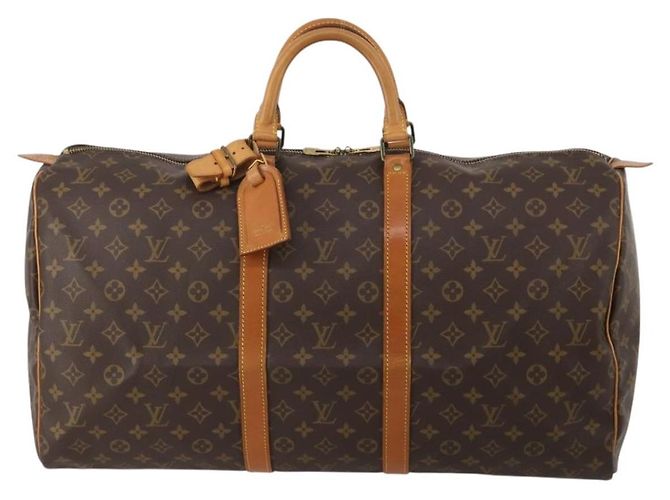 LOUIS VUITTON Monogram Keepall 55 Boston Bag M41424 LV Auth 195976A Monogramma - vista 13