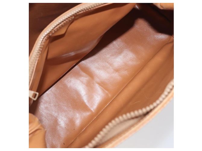 Céline Borsa a tracolla CELINE Macadam Canvas PVC Beige Gold Auth 197804 D'oro - vista 11