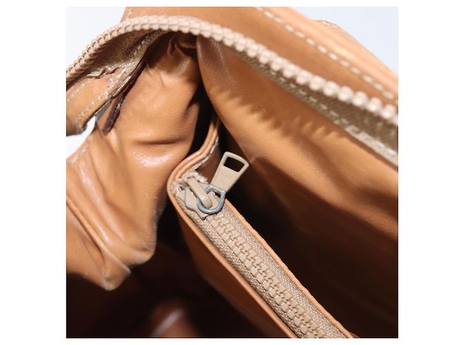 Céline Borsa a tracolla CELINE Macadam Canvas PVC Beige Gold Auth 197804 D'oro - vista 21