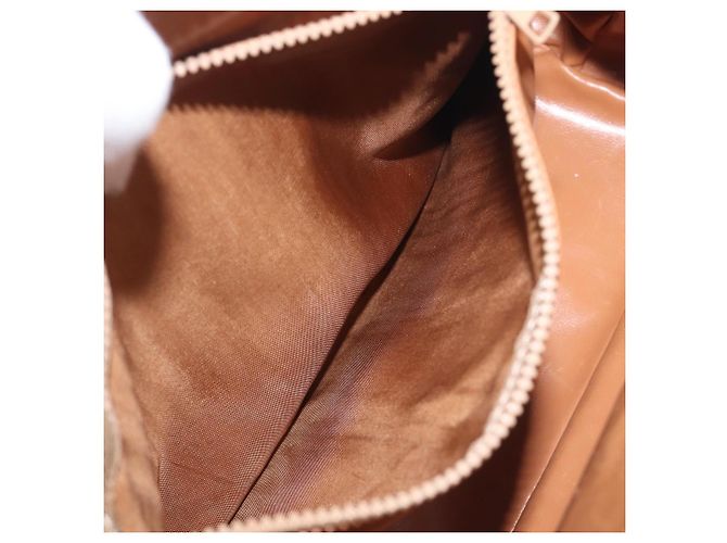 Céline Borsa a tracolla CELINE Macadam Canvas PVC Beige Gold Auth 197804 D'oro - vista 22