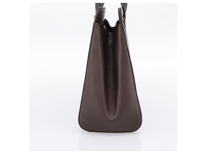 Borsa a mano BURBERRY in pelle marrone argento Auth BA15380A - vista 3