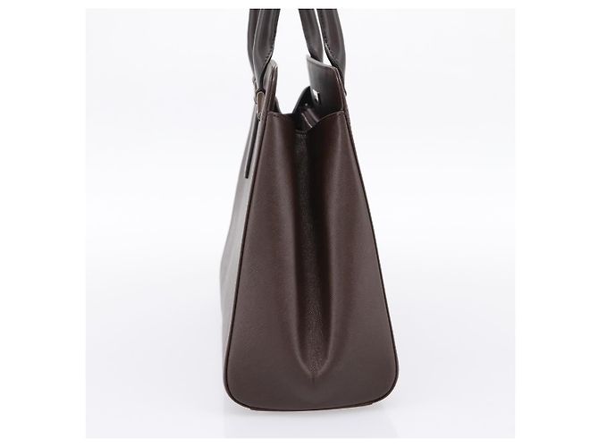 Borsa a mano BURBERRY in pelle marrone argento Auth BA15380A - vista 4