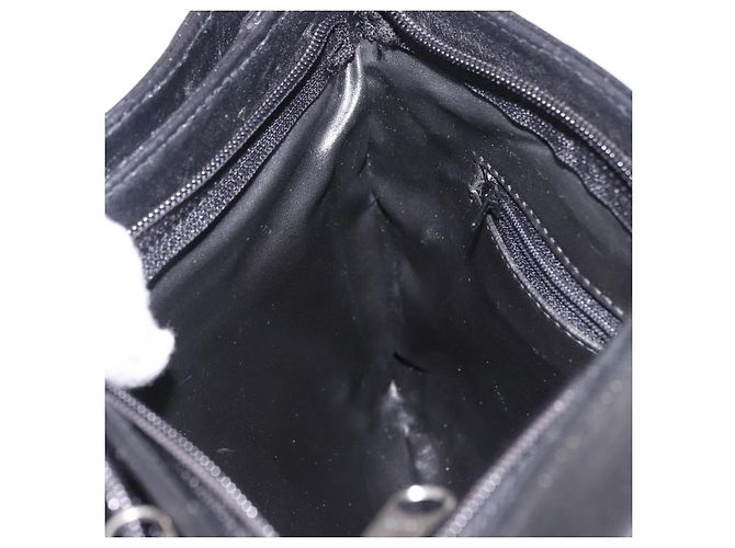 Borsa a tracolla SAINT LAURENT in pelle nera e oro Auth 199576A Nero D'oro - vista 18