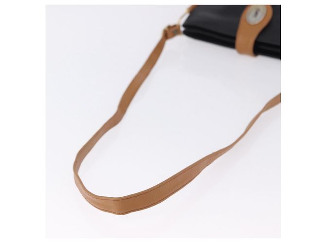 Borsa a tracolla SAINT LAURENT in pelle nera e oro Auth 199576A Nero D'oro - vista 7