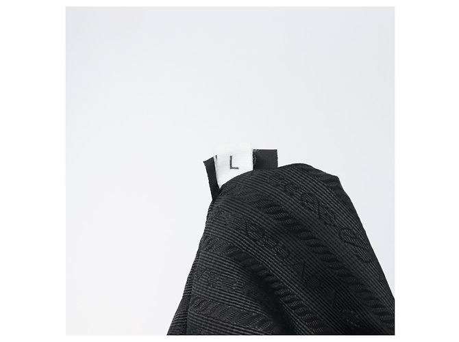 Borsa a tracolla PRADA in pelle nera argento Auth yk20841SAV Nero - vista 10
