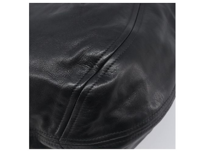 Borsa a tracolla PRADA in pelle nera argento Auth yk20841SAV Nero - vista 16