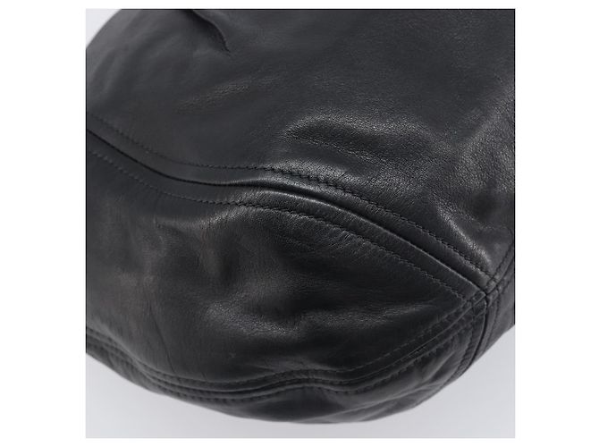 Borsa a tracolla PRADA in pelle nera argento Auth yk20841SAV Nero - vista 17