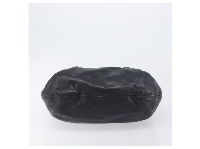 Borsa a tracolla PRADA in pelle nera argento Auth yk20841SAV Nero - vista 5