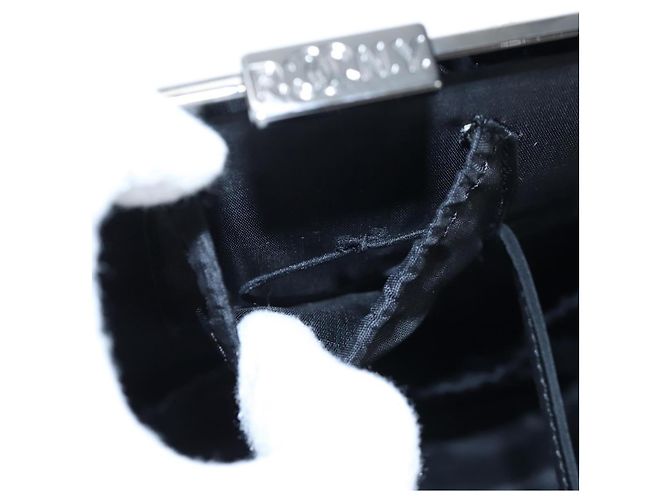 CHANEL Paris New York Line Chain Vanity Bag Tweed Gray Silver CC Auth 196581M Marrone Argento - vista 23