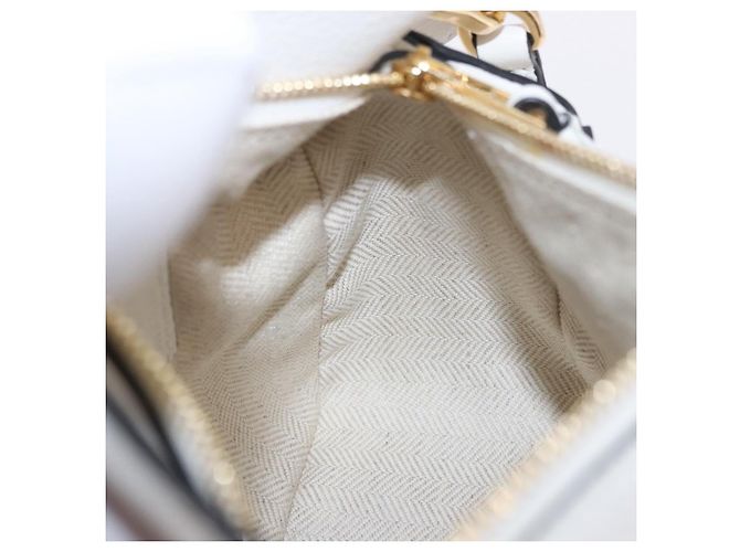 LOEWE Ghibli Spirited Away Ootori Sama Puzzle Bag Mini Pelle 2way Gold Auth 167504SM Bianco D'oro - vista 24