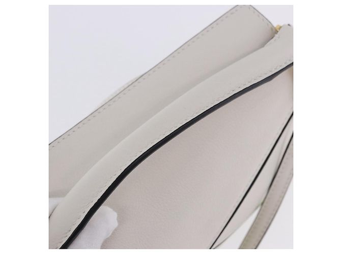 LOEWE Ghibli Spirited Away Ootori Sama Puzzle Bag Mini Pelle 2way Gold Auth 167504SM Bianco D'oro - vista 8