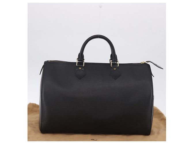 Borsa a mano LOUIS VUITTON Epi Speedy 35 Noir Black M42992 LV Auth am12330V Nero - vista 12