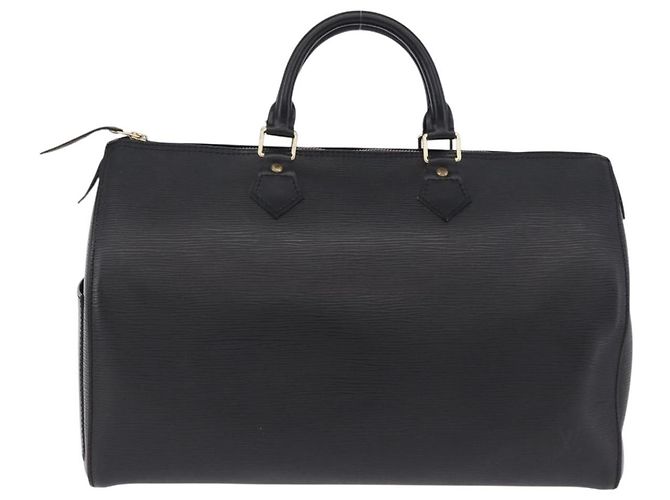Borsa a mano LOUIS VUITTON Epi Speedy 35 Noir Black M42992 LV Auth am12330V Nero - vista 2