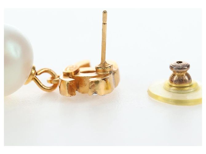 CHANEL COCO Mark Pierce Metal Gold Tone CC Auth 196711M - vista 11