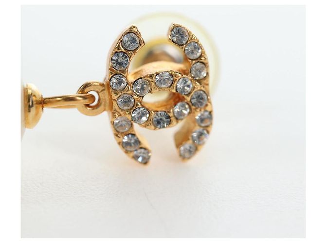 CHANEL COCO Mark Pierce Metal Gold Tone CC Auth 196711M - vista 14