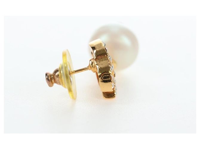 CHANEL COCO Mark Pierce Metal Gold Tone CC Auth 196711M - vista 21