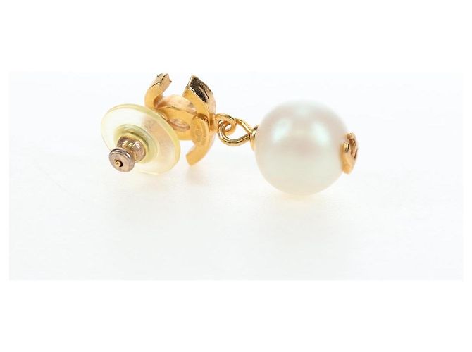 CHANEL COCO Mark Pierce Metal Gold Tone CC Auth 196711M - vista 5